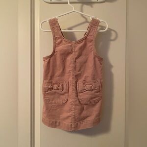 GAP Kids Blush Corduroy Overall Dress